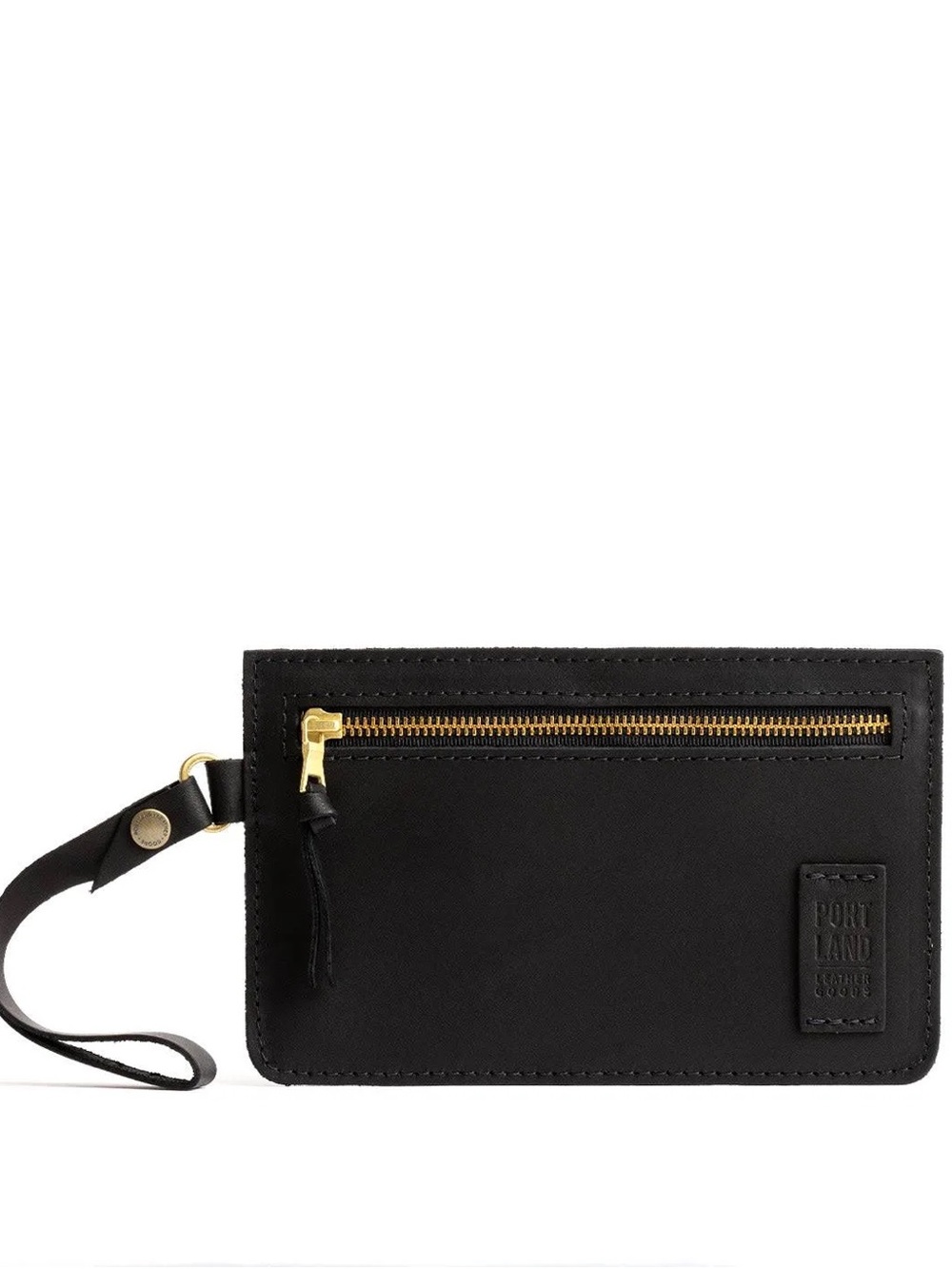 Portland Leather Goods Adriana Pouch in Black